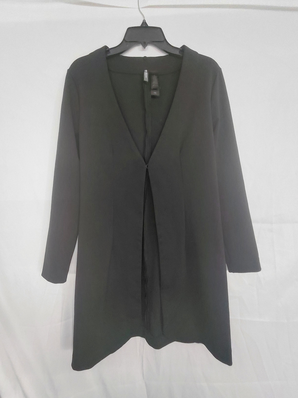 Bisou Bisou Black Open-Front Trench Coat